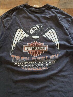 Harley Davidson Trev Deeley Vancouver Canada Tee | Distressed, Tagged Medium